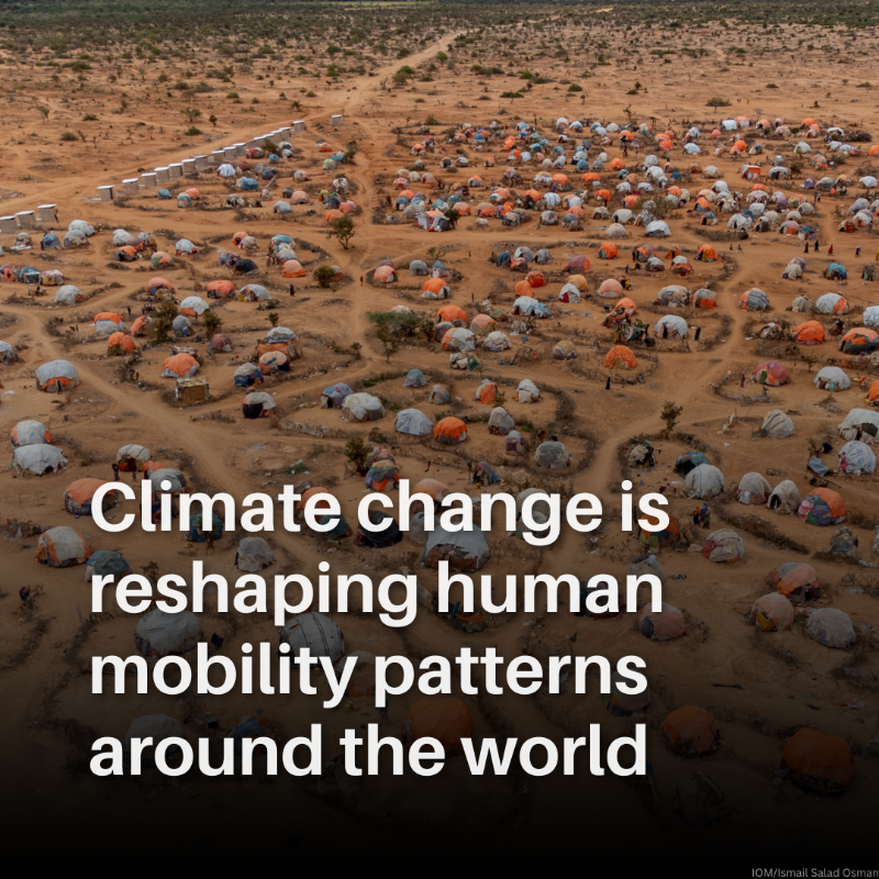 UNEP's tweet photo. Over 100 million people have now been forced to flee their homes &amp; the #ClimateCrisis is making the situation worse.

UNEP &amp; @UNMigration have developed a policy brief on how nations can integrate displaced populations into their national climate action plans.

Find out more: