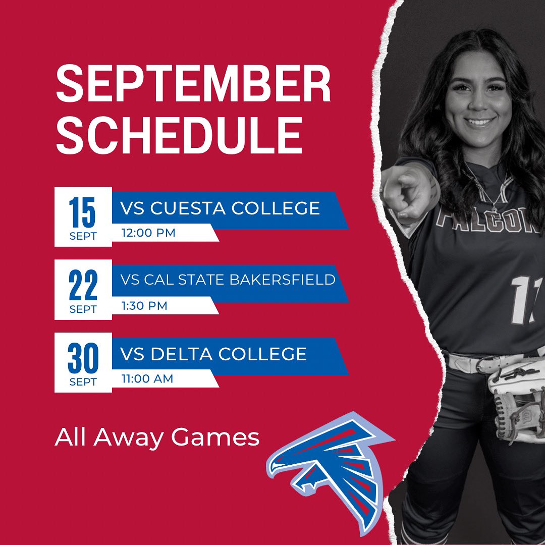 WHCCSoftball's tweet photo. Fall season is upon us. Lady Falcons hit the road this month to start the non-traditional season
.
Stay up to date during our games thru our social media pages: Facebook, Instagram &amp; Twitter.
.
#falconfamily #fallseason #flyfalconfly #newareabegins https://t.co/cA59GjKigJ
