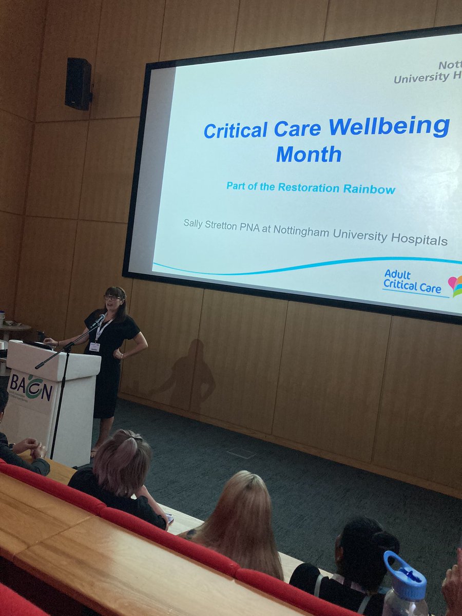 Critical Care Quality Improvement Lead Nurses (@cc_qils_nuh) on Twitter photo Great presentation from <a href="/PNA_critcareNUH/">Critical Care Professional Nurse Advocates NUH</a> <a href="/sallystretton2/">sally stretton</a> presenting Wellbeing Month at #BACCNConf2023 Great presentation from <a href="/PNA_critcareNUH/">Critical Care Professional Nurse Advocates NUH</a> <a href="/sallystretton2/">sally stretton</a> presenting Wellbeing Month at #BACCNConf2023