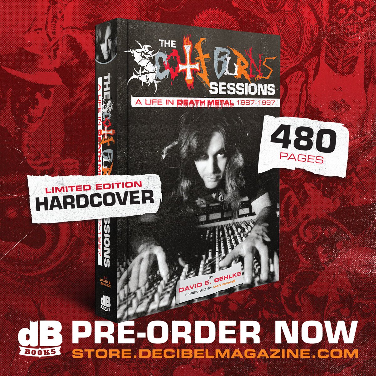 dbmagazine's tweet photo. Decibel Books is proud to announce the publication of "The Scott Burns Sessions: A Life in Death Metal 1987 - 1997," a 480-page oral history of the Morrisound recording career of iconic extreme metal producer/engineer Scott Burns. Excerpt & pre-order here: https://t.co/C7UDRKxmtc https://t.co/FFm7LxZkTO