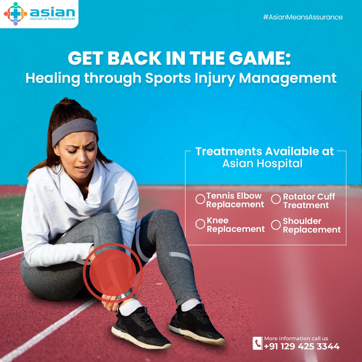 AIMSFaridabad's tweet image. Regain Your Victory on the Field 🏆! Asian Hospital offers cutting-edge Sports Injury Management and Treatment. We&apos;re here to get you back in the game, stronger than ever. 🏋️‍♂️🏀⚽
.
.
.
#SportsInjuryRecovery #InjuryManagement #GetBackInTheGame #SportsMedicine #PhysicalTherapy…