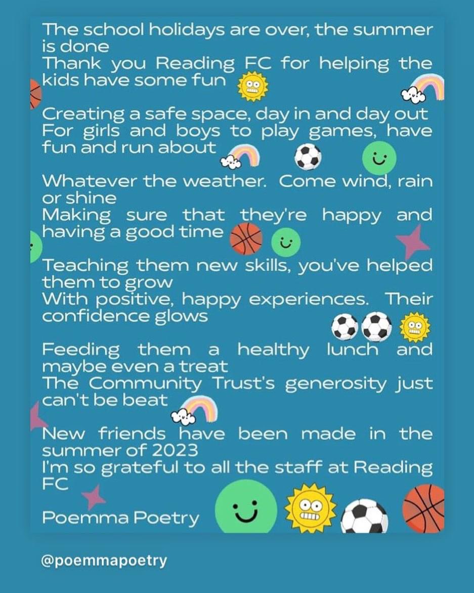 RFCCommunity's tweet photo. Thank you @PoemmaPoetry for this wonderful poem 💙⚽️ https://t.co/8YLItwiHEk