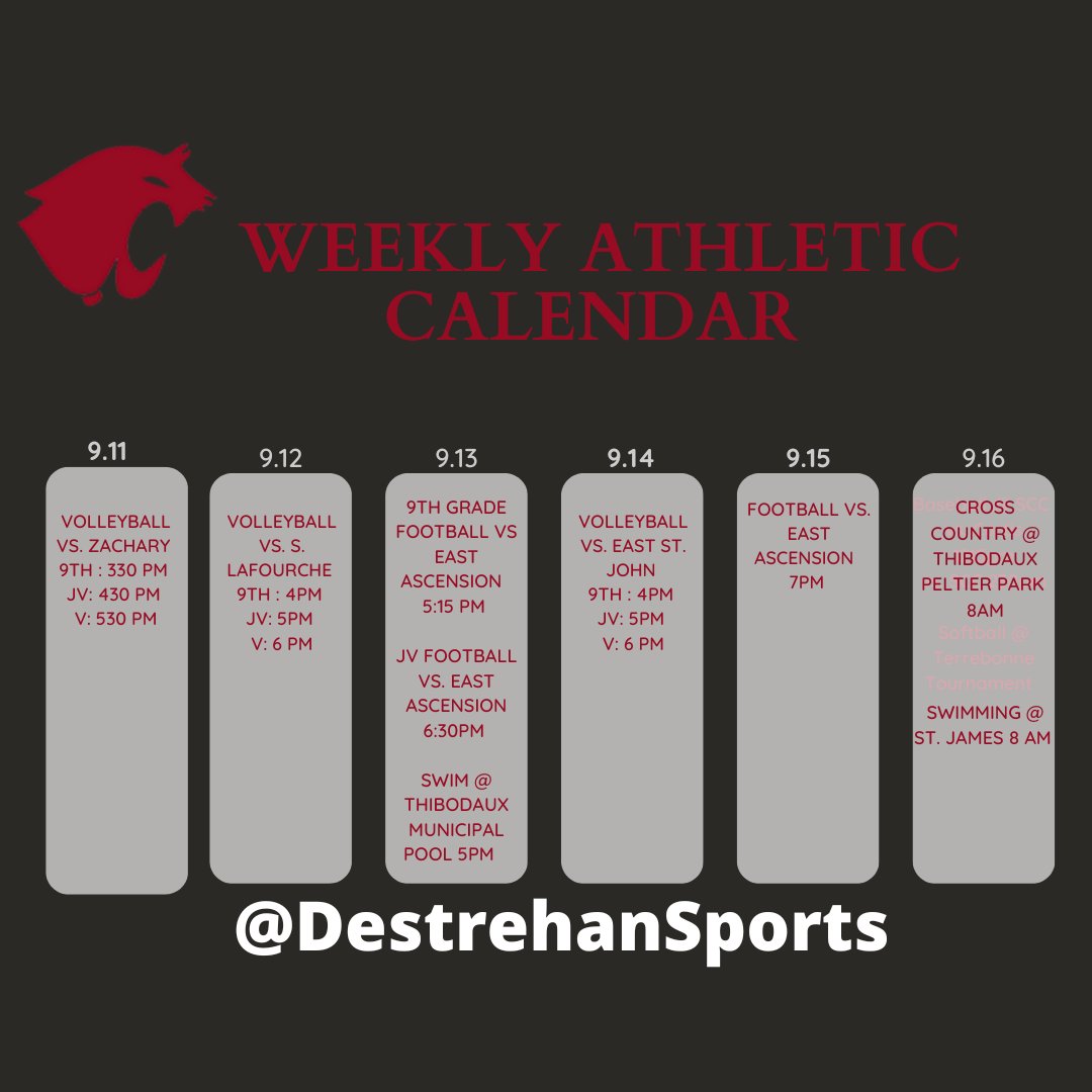 This weeks action for Destrehan Athletics.