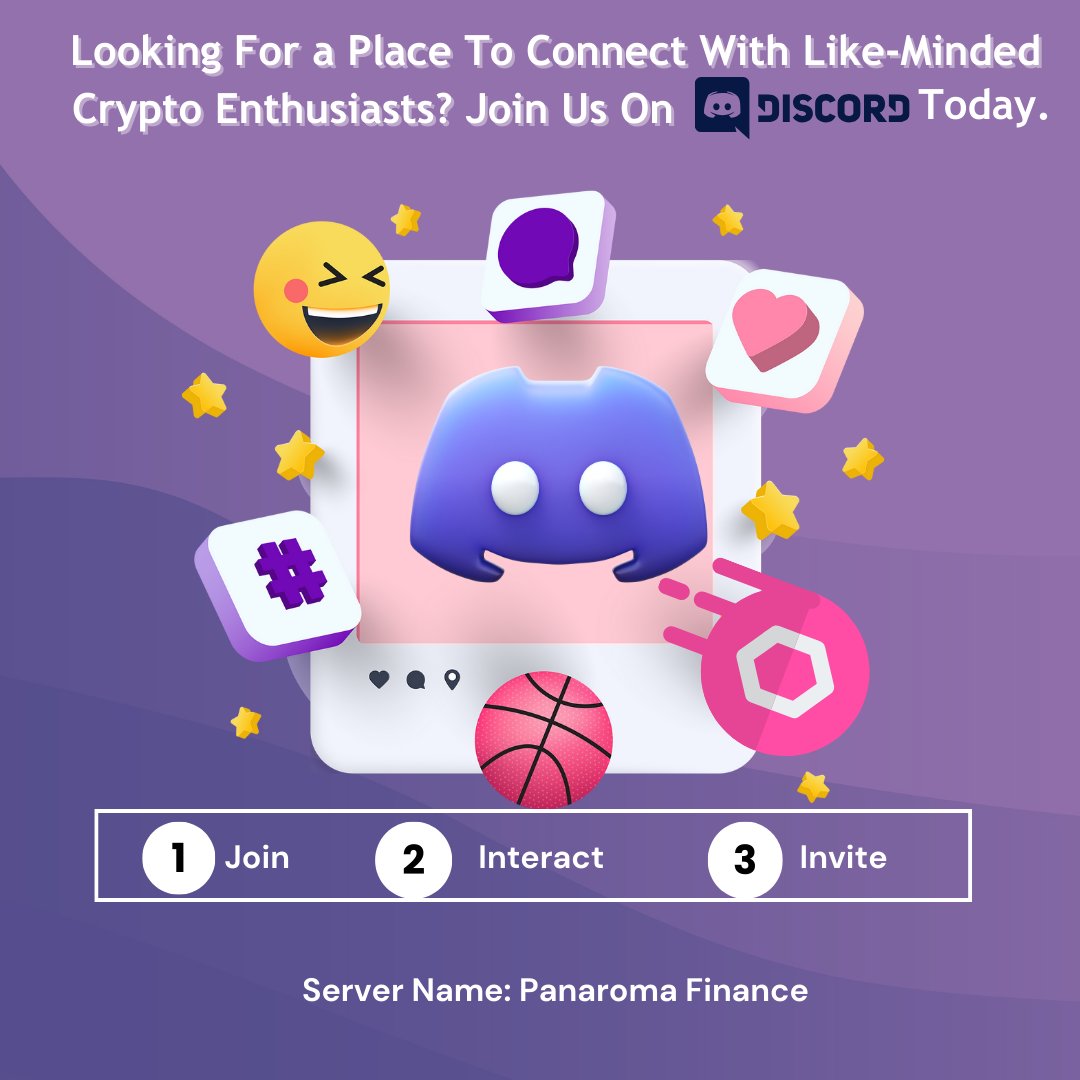 panaromafinance's tweet photo. 🌟 Ready to embark on a new journey? Join Panaroma Finance #DiscordServer and be part of an extraordinary community where friendships thrive and passions ignite! 🚀Click the link to dive in https://t.co/C1qtABzQVr
#Discord #DiscordServer #joinus #CryptoCommunity https://t.co/RPQJvdymgF