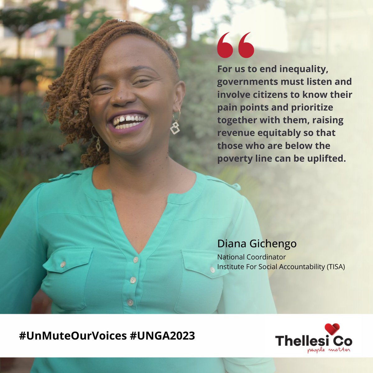 END INEQUALITY !!!
#UnmuteOurVoices 

#UNGA78 #UNGA2023 #AfCoDDIII
#Africatalyst
#RightToFood
#SocialAccountability
#AfricaRuleMaker