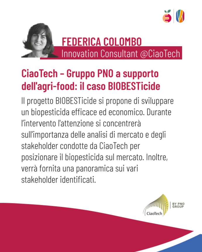 BIOBESTicide Project (@biobesticide) on Twitter photo Our project partner <a href="/PNO_IT/">PNO Innovation Italy</a> is set to unveil <a href="/biobesticide/">BIOBESTicide Project</a> at the Festival dell’Innovazione Agroalimentare. Be a part of this knowledge-sharing extravaganza! Join us on October 9th and register for free 👉 lnkd.in/eRHq-BJf
#sustainableagriculture #farm2fork #biopesticides Our project partner <a href="/PNO_IT/">PNO Innovation Italy</a> is set to unveil <a href="/biobesticide/">BIOBESTicide Project</a> at the Festival dell’Innovazione Agroalimentare. Be a part of this knowledge-sharing extravaganza! Join us on October 9th and register for free 👉 lnkd.in/eRHq-BJf
#sustainableagriculture #farm2fork #biopesticides