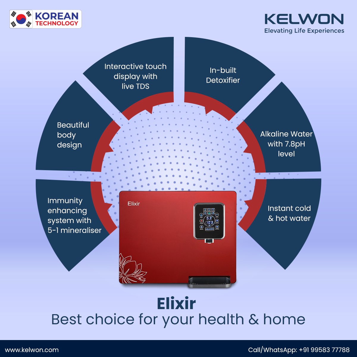 KelwonIndia's tweet image. A machine that is not just pretty but takes immense care of your health and family! And is full of benefits to become your first choice! 

#Kelwon #KelwonHomeAppliances #KelwonAlkalineWater #AlkalineWater #Alkalinewaterpurifiers #healthy #healthywater