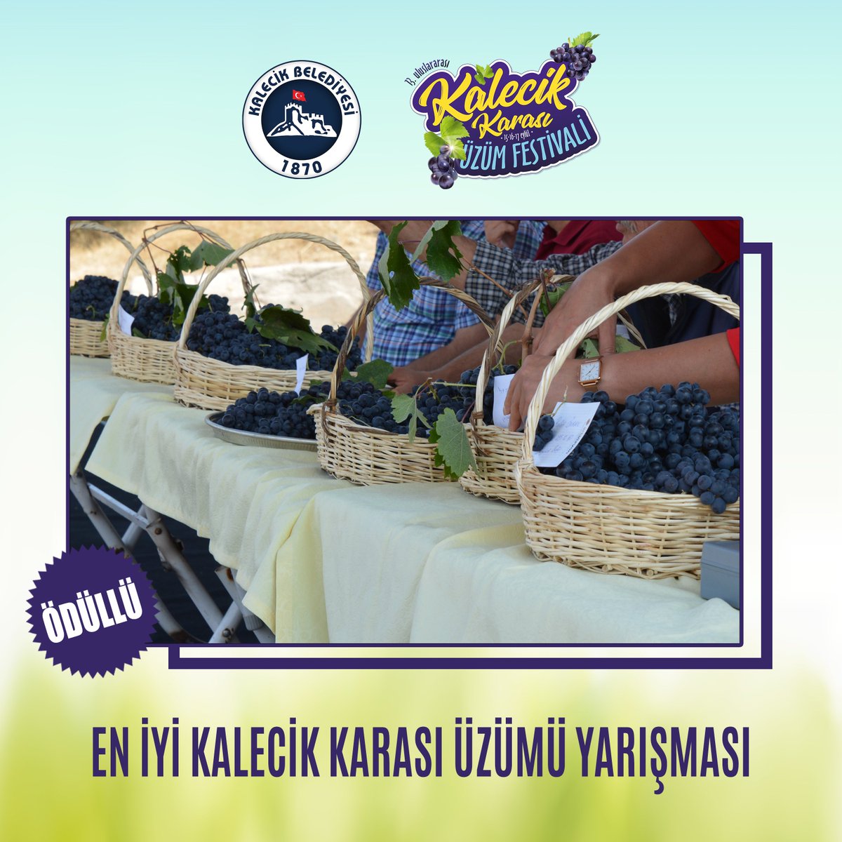 kalecikfestival's tweet photo. 15-16-17 Eylül tarihlerinde gerçekleştireceğimiz 13. Uluslararası Kalecik Karası Üzüm Festivali’nde doyasıya eğeleneceğiniz etkinliklerimiz. 📅🎉📢 https://t.co/ciXcHOFWjn