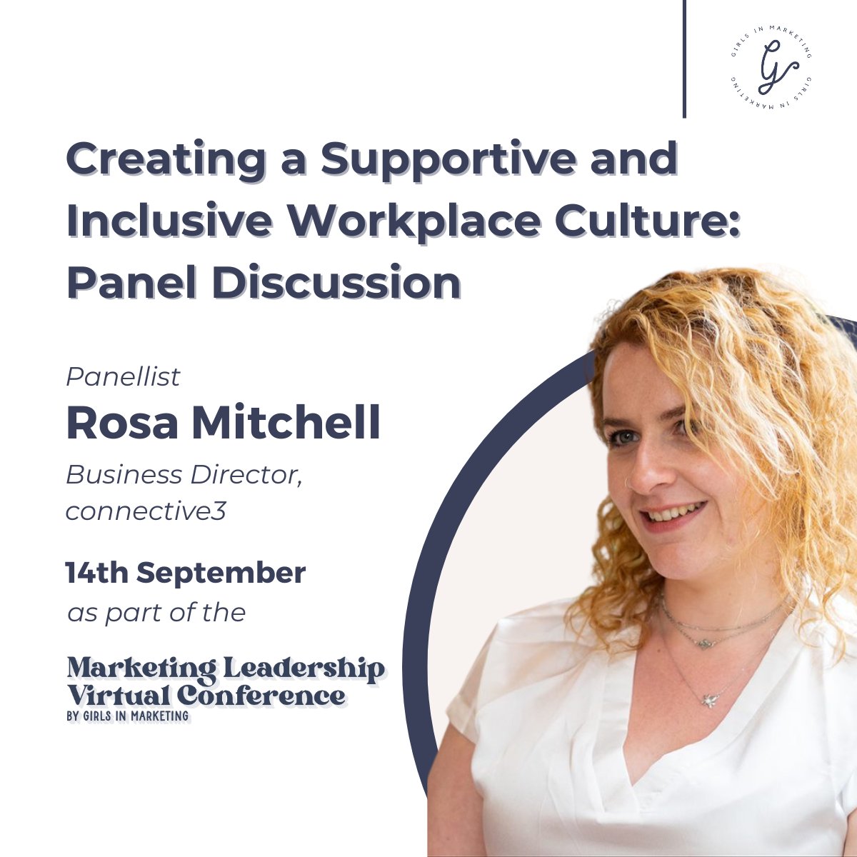 This Thursday, @roromitch, is taking part in a panel at the @girls_marketing Marketing Leadership Virtual Conference 2023! Rosa will be discussing more about creating a supportive and inclusive workplace culture, alongside other industry experts. 🤩