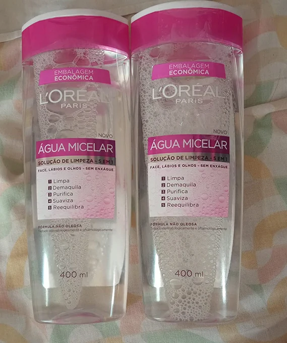 Água Micelar L’Oréal Paris Solução de Limpeza 5 em 1, 400ml