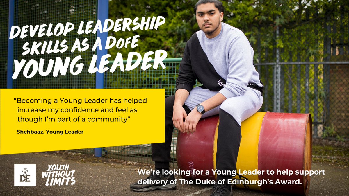 Young Leaders Programme | we are currently actively recruiting for new young leaders to join our exciting, programme to help support and shape the delivery of The Duke of Edinburgh's Award. More information can be found here for adult leaders - dofe.org/youngleaders-a…