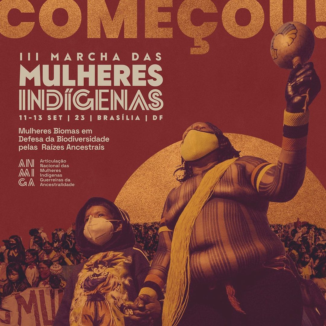 socioambiental's tweet photo. 🏹Começou a III Marcha das Mulheres Indígenas! A Marcha contará com a participação de mulheres de todos os 06 biomas, entre 11 a 13/09 em Brasília (DF), com o objetivo de conectar a potencialidade das vozes das ancestralidades. https://t.co/SPTgtwutqj https://t.co/uORsmvTwAI