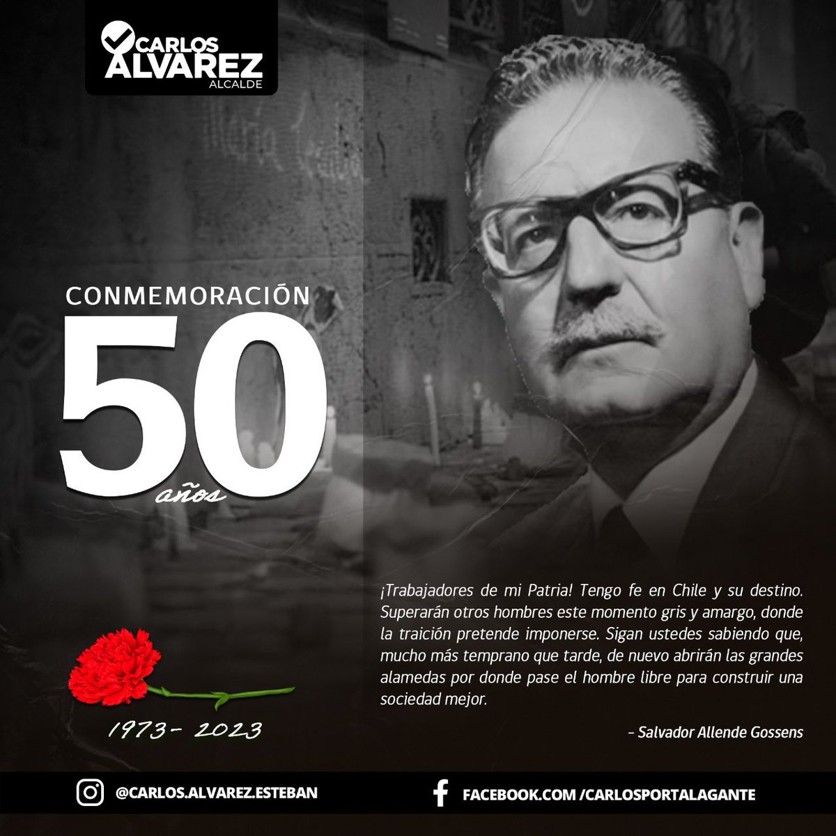 Hace 50 años, Chile sufrió una grave violación de los derechos humanos, y es importante recordar esta fecha para quienes valoramos la democracia. #Nuncamás