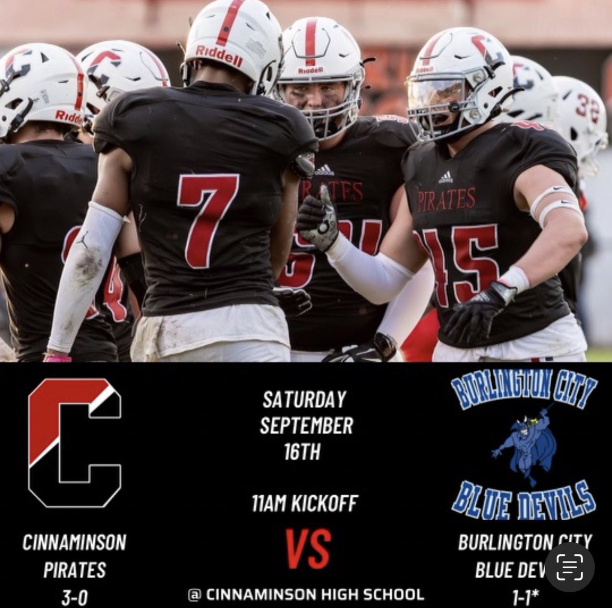 ****IMPORTANT: This weeks home football game was moved to Saturday(9/16) at 11:00am****