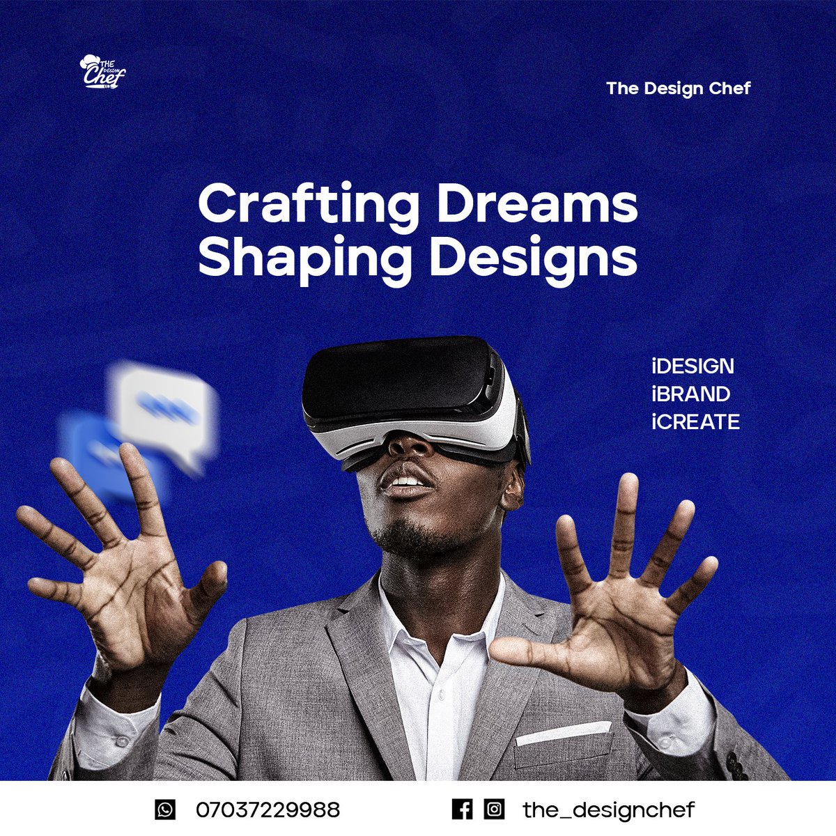 the_designchef's tweet photo. Crafting dreams, shaping designs. 🎨🌟

 I strive to bring your vision to life, to create an identity that resonates, and to craft visuals that tell your unique story. 🖌️
Let's collaborate, let's innovate, let's create something extraordinary together! 🤝✨ https://t.co/EsvRF3HZD2