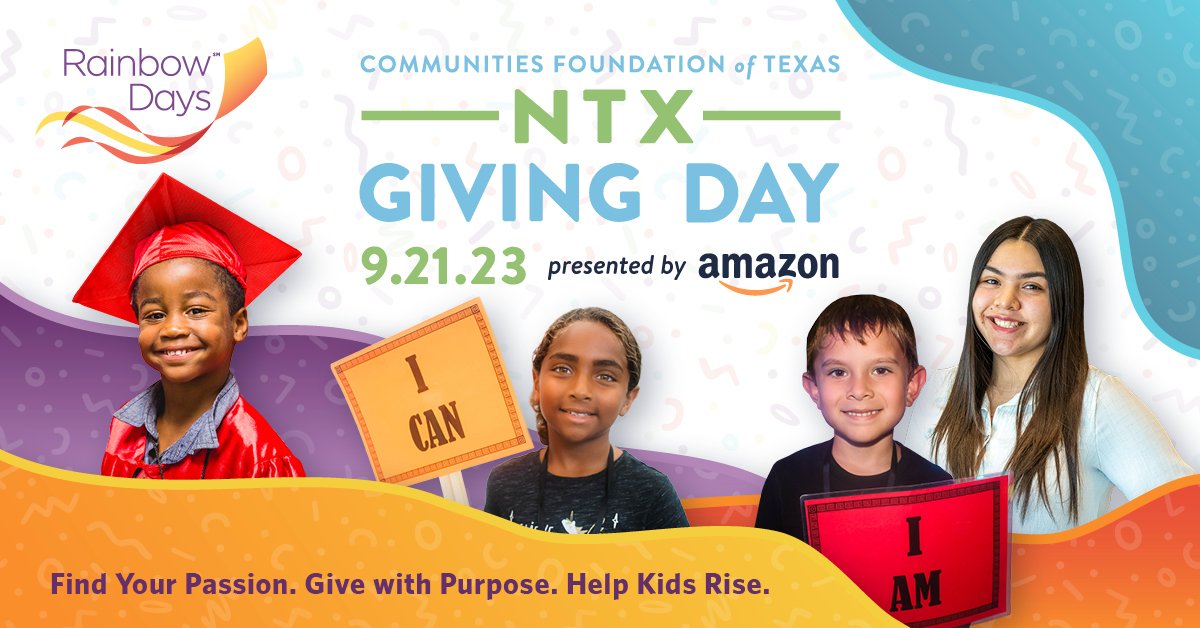 This is important #Dallas! @RainbowDaysInc' mission is to #HelpKidsRise. Their dedicated staff supports the most vulnerable youth and families in our #DFW community - overcome the toughest challenges.

This #NTXGivingDay, you can support their mission at northtexasgivingday.org/donate/rainbow…
