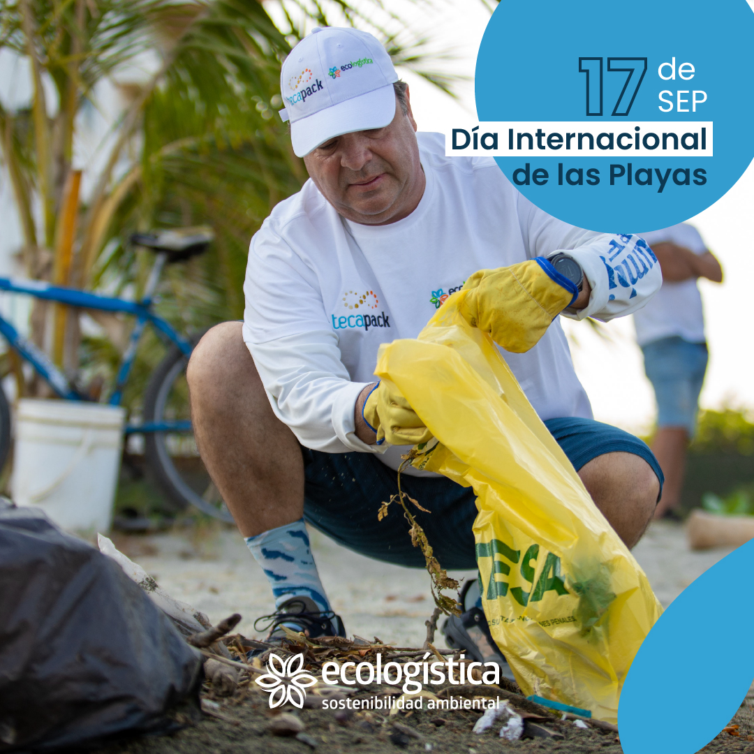 ¿Día de playa? Llévate solo recuerdos y deja solo huellas.  No olvides:  
👉Llevar tus propios envases y utensilios.  
👉Tener bolsas reutilizables.  
👉Participar en limpiezas comunitarias.    
En Ecologística participamos en jornadas de limpieza y gestionamos los residuos.