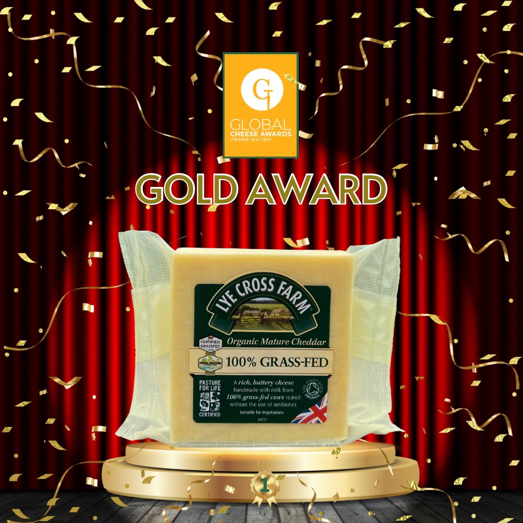 1st Place🥇

We are delighted to announce that our 100% Grass Fed Cheddar won GOLD in the Organic Cheddar category at the Global Cheese Awards in Frome last week🧀

#awardwinning #cheddar #cheeseawards