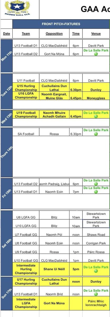 Fixture list for the week ahead 🇲🇵