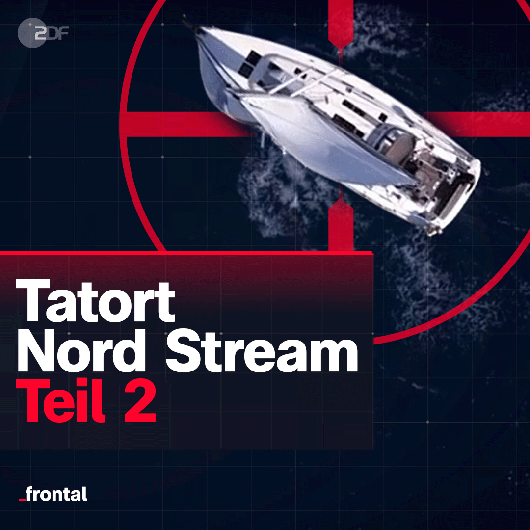 ZDF's tweet photo. Wer steckt hinter den Anschlägen auf die Nord-Stream-Pipeline? #frontal deckte Verbindungen in die Ukraine auf.

Weitere Spuren führen jedoch nach Russland – russische Schiffe wurden am späteren Tatort gesehen.
Eine False-Flag-Aktion? https://t.co/FcDvls7Nwd https://t.co/DmQkDJt0b5