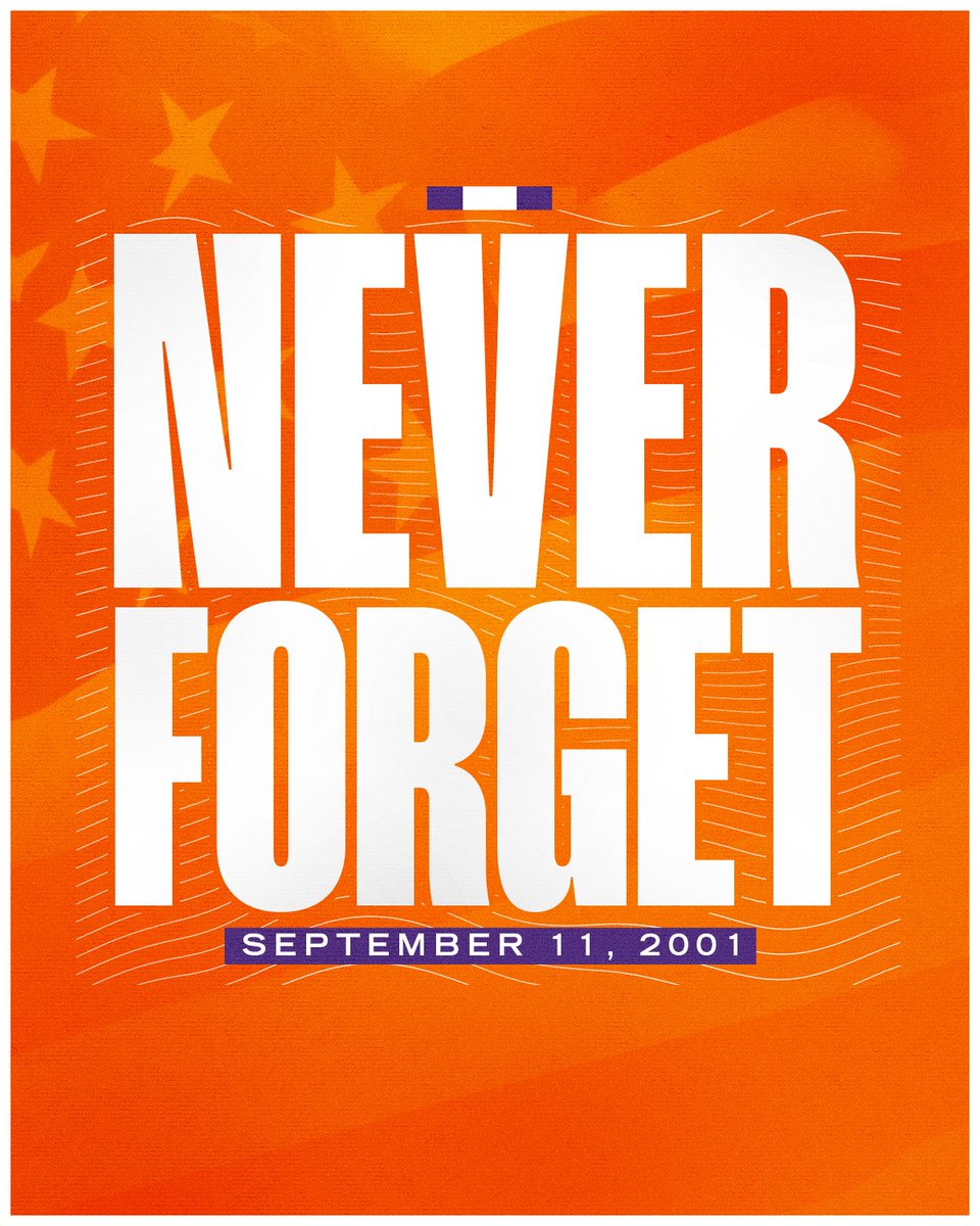 ClemsonFB's tweet photo. Today, we remember and honor the lives that were lost on September 11, 2001. 

#NeverForget https://t.co/0444ohhitF