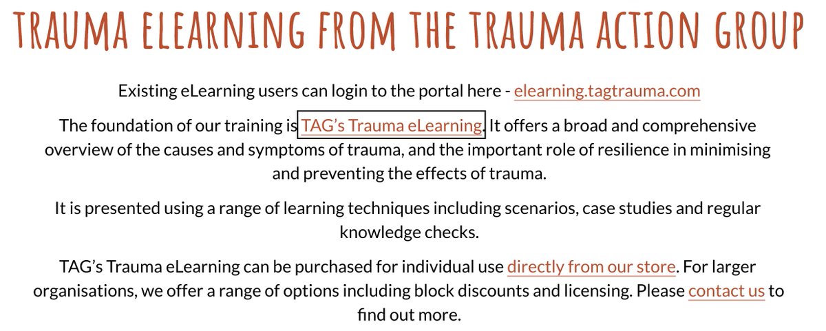 headsightuk's tweet photo. Our sister company Trauma Action Group https://t.co/yWlYqT4SJo have an excellent CPD eLearning offer. It's insightful, educational, interactive and enjoyable #childhoodtrauma #Trauma #traumainformedpractice #cpd #elearning https://t.co/yfg6PAblR0