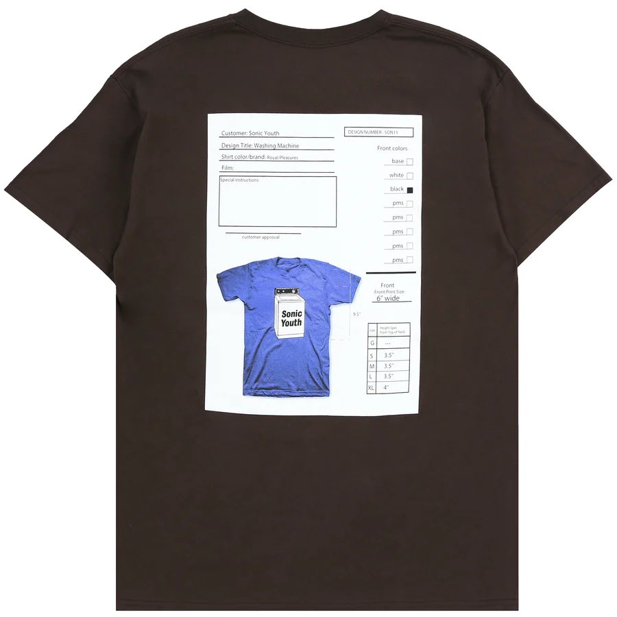 Capsul__'s tweet photo. The @pleasures x @sonicyouth_official Techpack 
T-shirt ‘s artwork is inspired by the band’s album Washing Machine
.
Shop the PLEASURES X SONIC YOUTH Collection on https://t.co/biJvwd6pbP https://t.co/8fAZGDEFxn