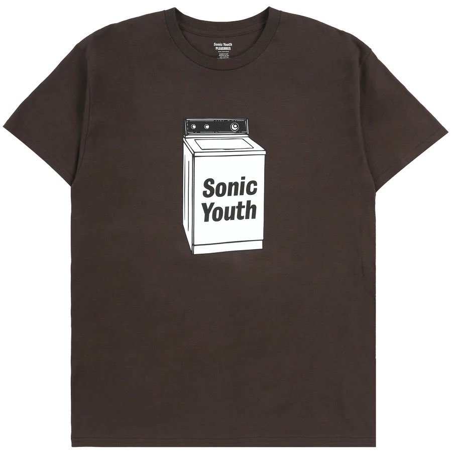 Capsul__'s tweet photo. The @pleasures x @sonicyouth_official Techpack 
T-shirt ‘s artwork is inspired by the band’s album Washing Machine
.
Shop the PLEASURES X SONIC YOUTH Collection on https://t.co/biJvwd6pbP https://t.co/8fAZGDEFxn