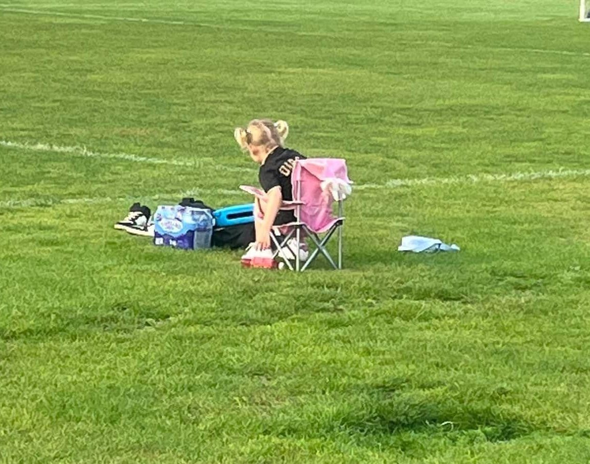 The life of this little super sister fan. She supports her brother week in week out. She’s here early whilst we set up the nets and pitch. She is good as gold and loves supporting him. But I also think it’s important we recognise the siblings of all our kids who come along to