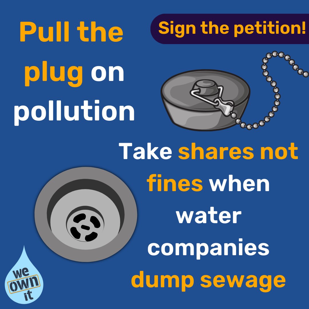 We_OwnIt's tweet photo. 🤯 One way we govt could kick-start the process of nationalising water RIGHT NOW at NO COST to the public is to bring shares into public hands when private companies illegally dump sewage. #SharesNotFines

Let's end the situation where it pays to pollute:
https://t.co/yWbRmnqFKu https://t.co/VT9AevNnbr