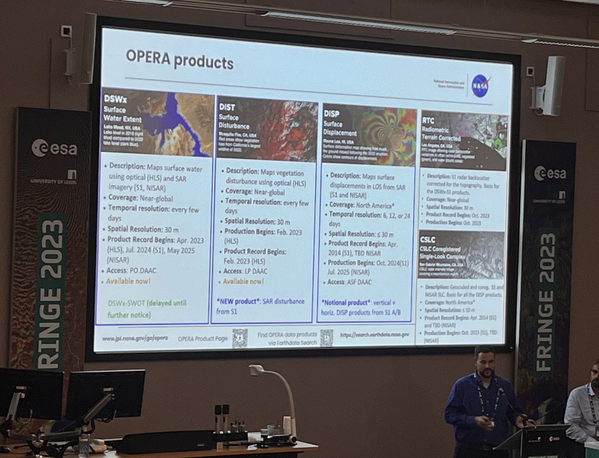 Marin Govorcin (@govorcin) on Twitter photo <a href="/ESA_EO/">ESA Earth Observation</a> #FRINGE2023 Day 1 - David Bekaert <a href="/SARscience/">David Bekaert</a> is talking about OPERA project <a href="/ESA_EO/">ESA Earth Observation</a> #FRINGE2023 Day 1 - David Bekaert <a href="/SARscience/">David Bekaert</a> is talking about OPERA project