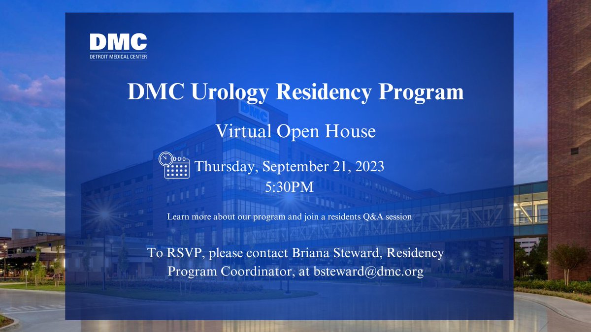 📢Calling all future urologists! Come join us for our virtual open house -  details below. We can’t wait to meet you! ⁦

<a href="/UrologyMatch/">Urology Match</a>
<a href="/Uro_Res/">The Urology Applicant ⚕</a>
<a href="/UroResidency/">UroResidency</a>
<a href="/AmerUrological/">Amer. Urol. Assn.</a>

⁩ #UrologyApplicant #UrologyMatch