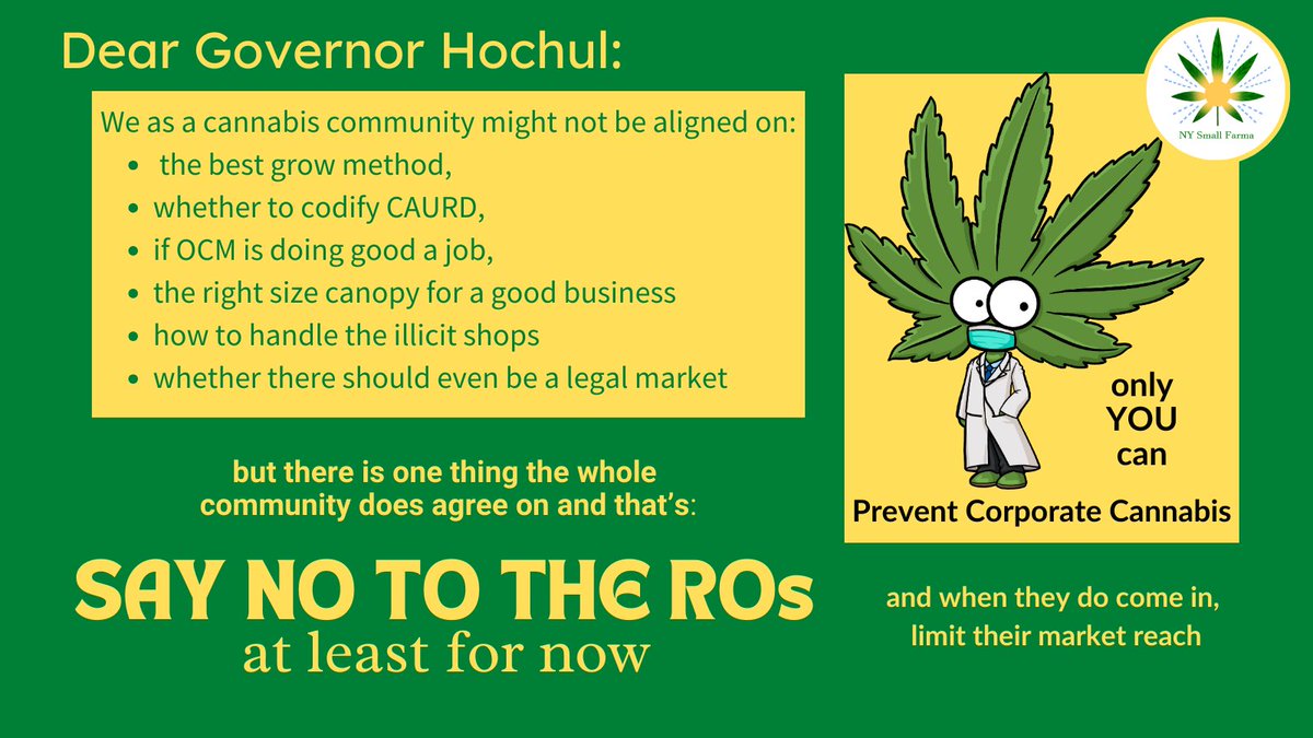 Join <a href="/NYSmallFarmaOrg/">NY Small Farma Ltd.</a> in Albany to ask the CCB to delay RO entry to give equity in NY a chance on Tuesday 9/12 @ 10am 279 Madison Ave, Albany, NY Empire State Convention Center Rooms 1 and 2