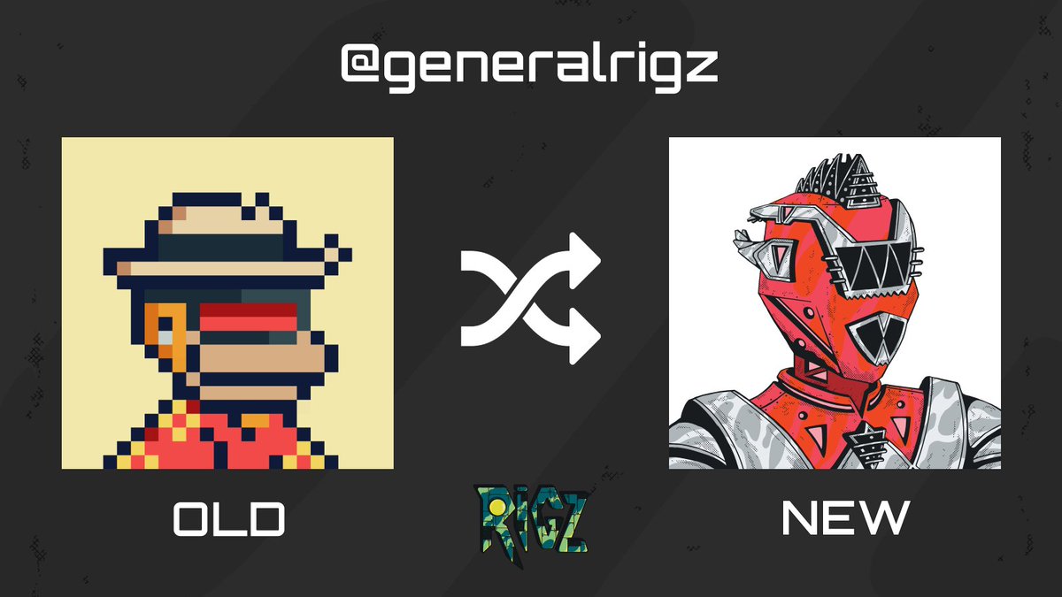 generalrigz's tweet photo. NEW PFP WHO DIS? 🤖

Shoutout to @SolanaMBS @MonkeDAO, only amazing things to say about SMB 💎👐🐒

It's time to go into 100% GENERAL RIGZ mode
"Defending The Future" @RIGZNFTs

After 14 months of development, we are excited to deliver our immersive NFT journey @onPolygon_
#RIGZ https://t.co/mjkIX9DfjD
