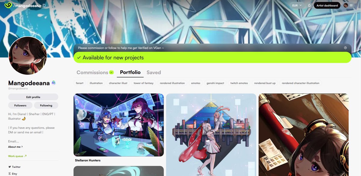 Diana | Commissions open! tweet media