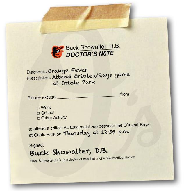 dwhite21787's tweet photo. @Orioles Could Brandon please make an updated #OrangeFever note? I need to go to #Birdland https://t.co/hwzzhCzZvB