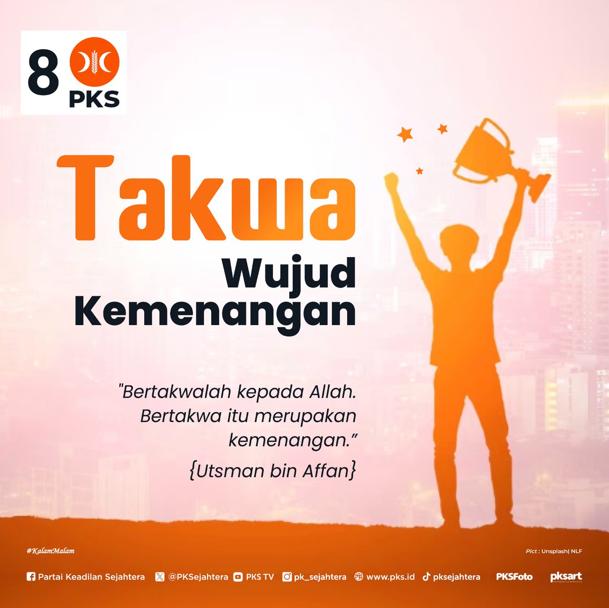 PKSejahtera's tweet photo. Kemenangan berlandaskan takwa adalah kemenangan yang hakiki walau tak bertropi.

#KalamMalam #PKSpembelaRakyat #PKS https://t.co/l0zsPMjlpt