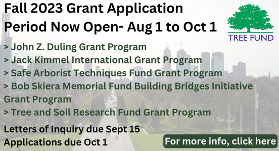 Reminder: Our deadline for LOIs for grants for the Fall 2023 cycle are due by Friday, September 15.
treefund.org/researchgrants
