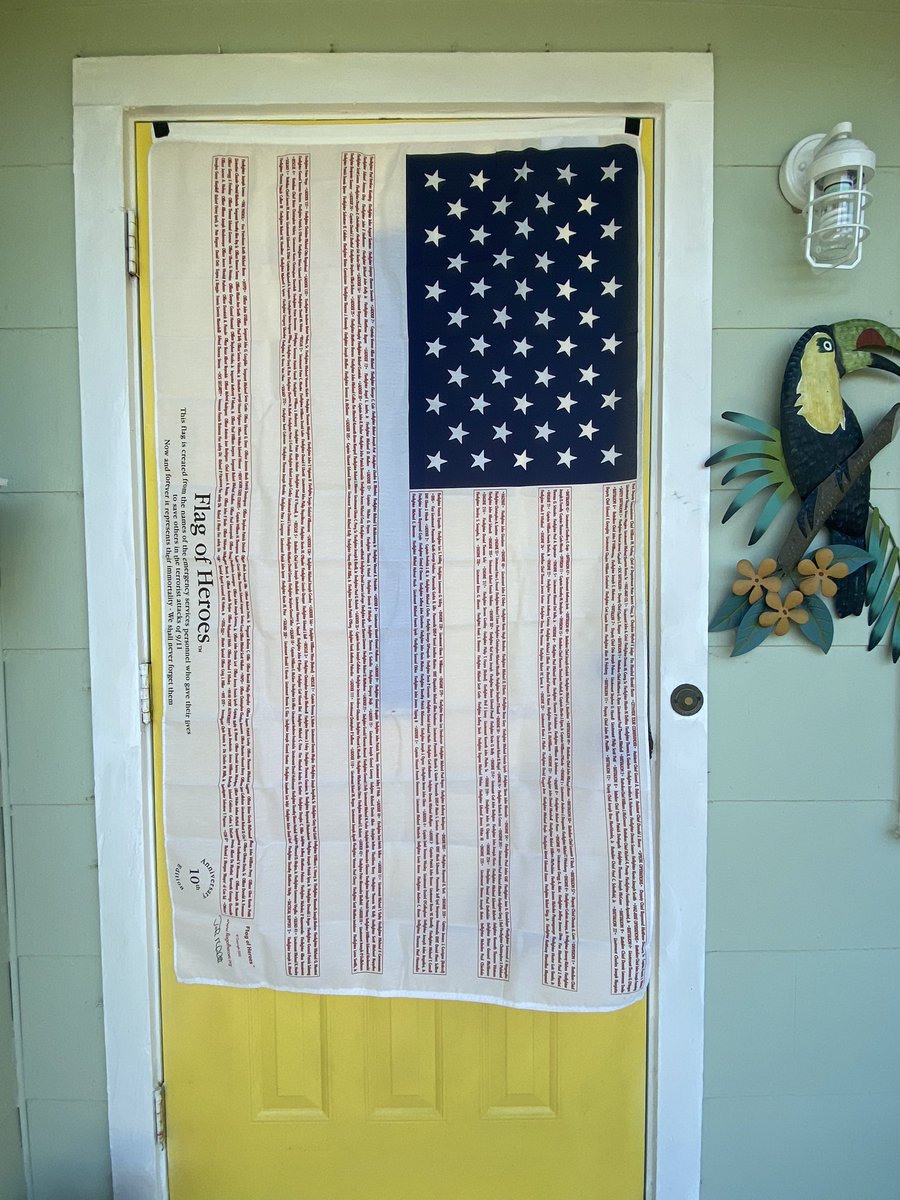 StrangerBlond's tweet photo. @WFLAStacie I have been putting this on my door for 22 years in honor of those who perished, never forgotten 9/11 https://t.co/CCT46P7ki1