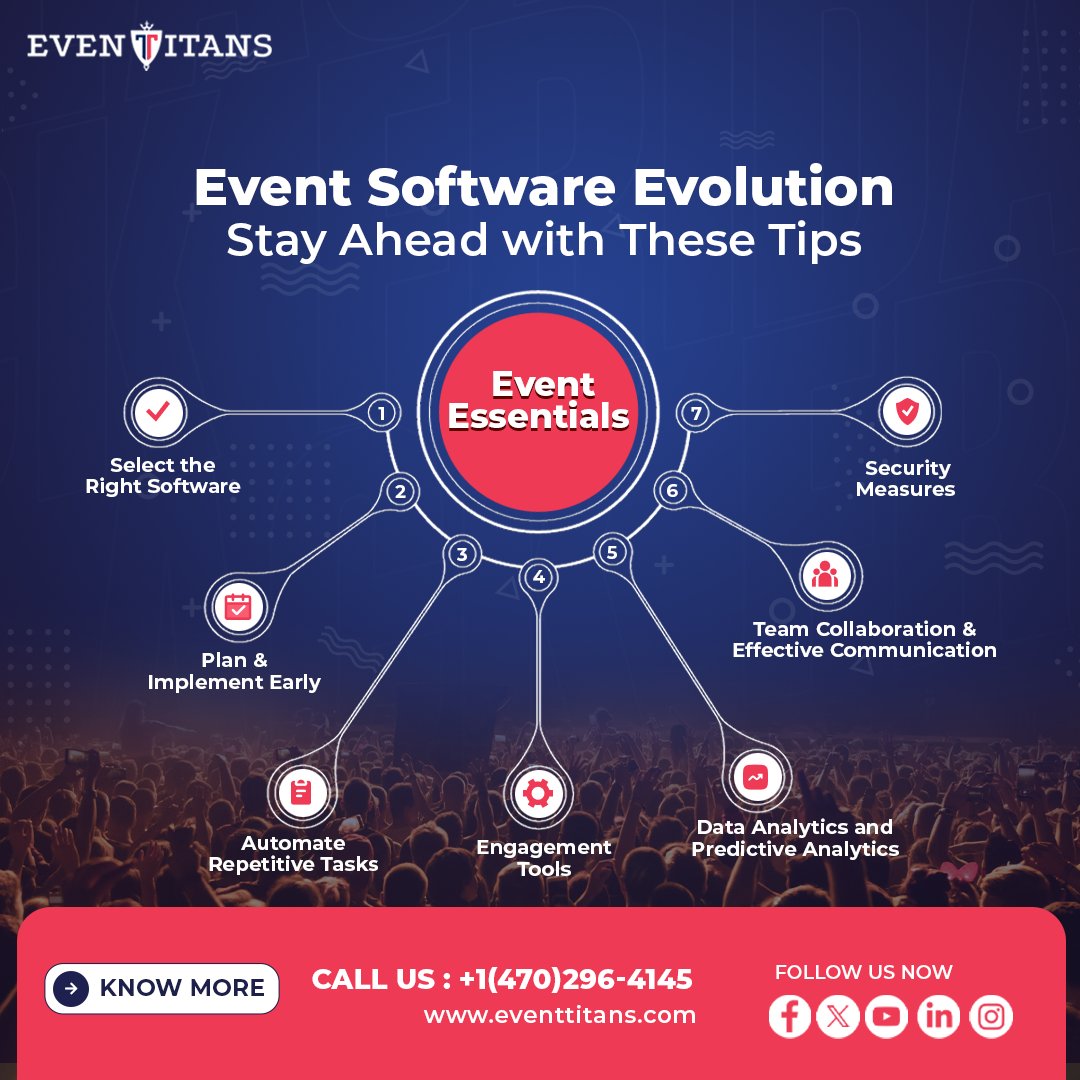 EventTitans's tweet photo. Here are some valuable tips for using event management software effectively in the event management industry.

For more details, visit us at https://t.co/poIRcfTlEq

#EventTech #EventSoftware #EventPlanning #EventManagement #EventTechTrends #EventTechSolutions #EventTechTools https://t.co/vHRQ9HxTPN