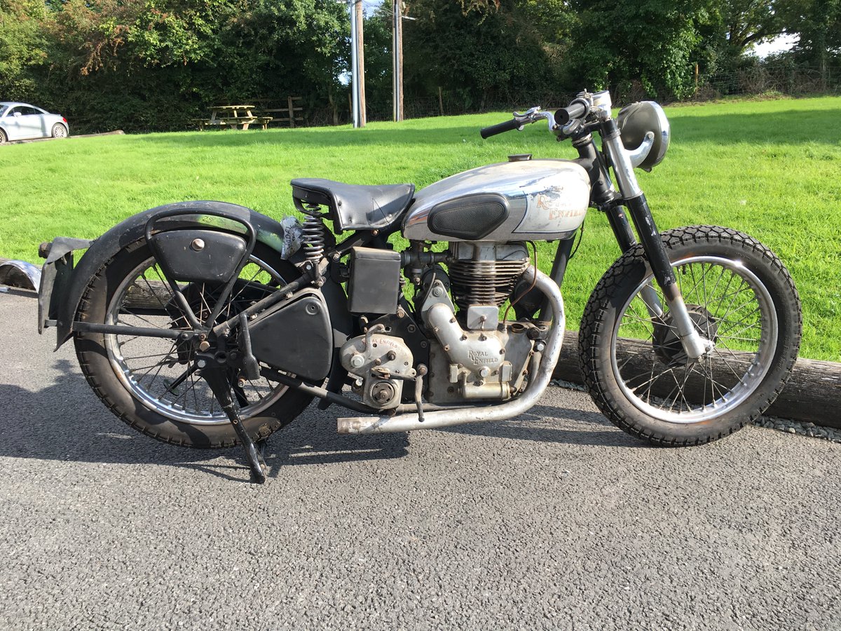 For sale on Hitchcocks web site, a very original 1946 Royal Enfield 500 Model J. #royalenfield #royalenfieldindia #royalenfieldbeasts #royalenfieldbullet #enfield #enfieldlove #bullet #bullet500 #modelj #vintage #retro #classic #classicbike #motorcycle #bike #forsale #vintagebike