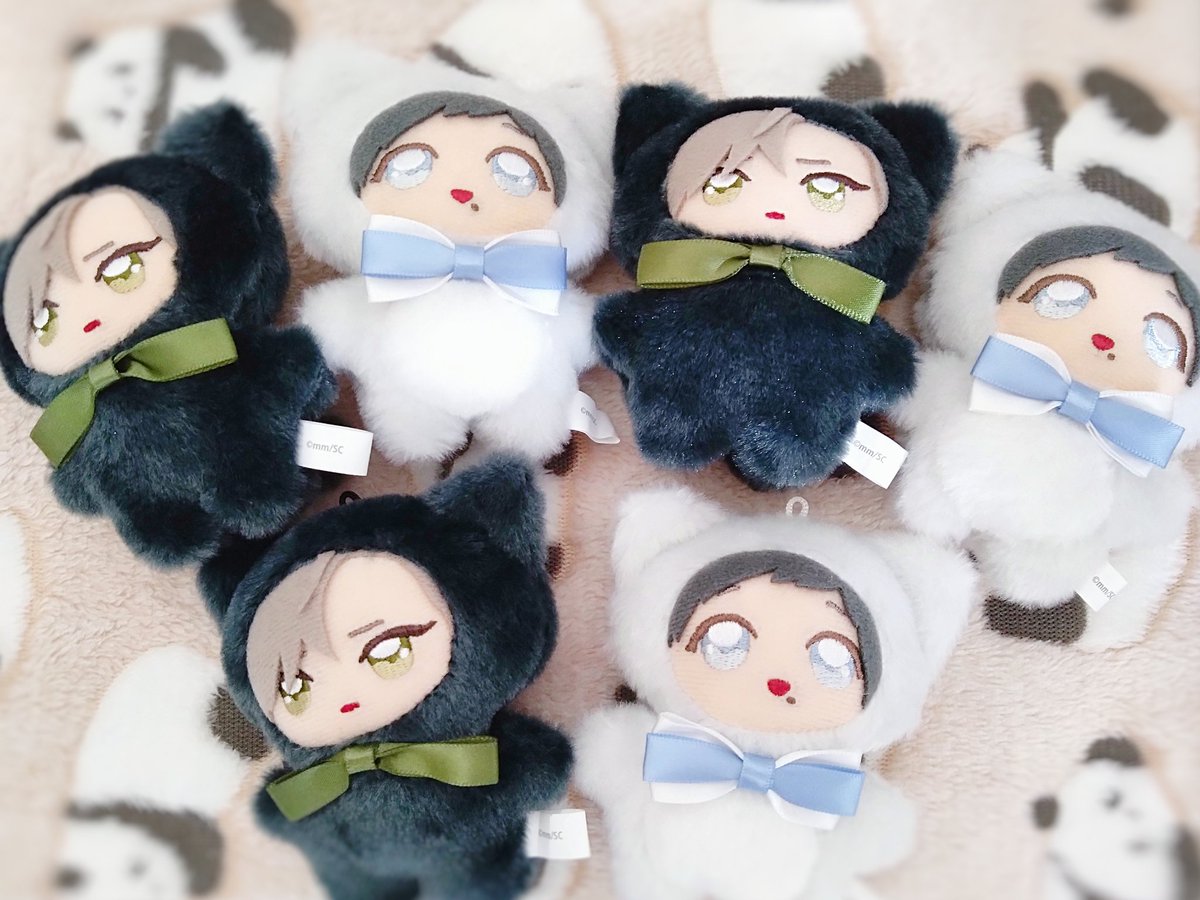 naba_1015's tweet image. 事前通販で頼んでたもの届いた✨
ポプショでお迎えしたちみけもちゃんたちと合わせて3組…お顔がみんな違って本当に可愛い…💕

 #fromRED3rdAnniv
 #君の夜に触れる