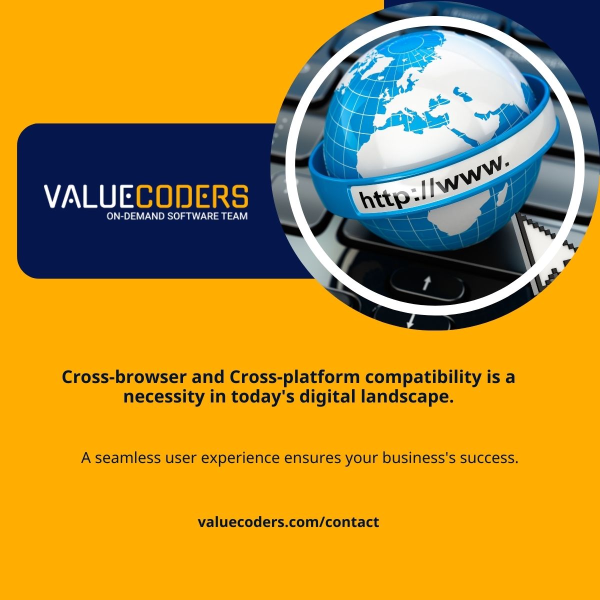 Enhance Your Digital Reach with Cross-Browser & Cross-Platform Compatibility! Dive into the details and boost your online success now! 💪 valuecoders.com/blog/technolog… #WebDevelopment #CrossBrowser #CrossPlatform #ValueCoders