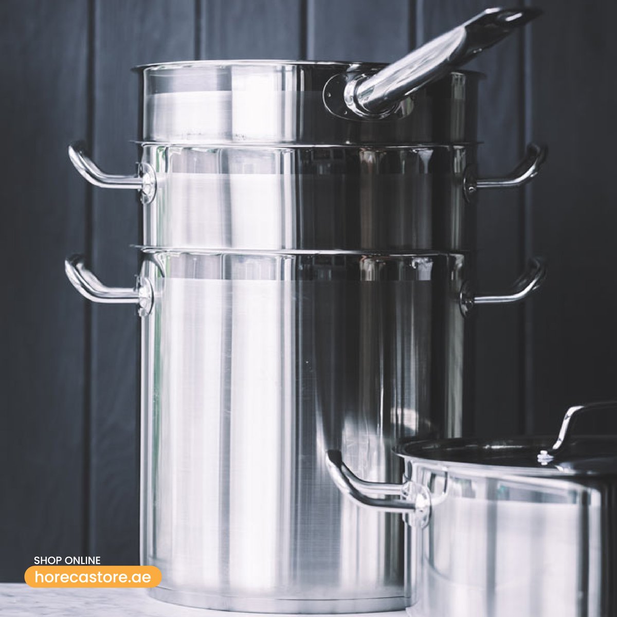 HorecaStoreAE's tweet photo. Boost your culinary arts with high-quality professional cookware, engineered for accuracy and excellence in every dish 🔥🍳
Shop Now ▶ https://t.co/Q79ZaoRzFI
#HorecaStore #HospitalityIndustry #Hotel #Restaurant #kitchenware #kitchenutensils #ecofriendly #ProfessionalCookware https://t.co/9ggK0f2CRk