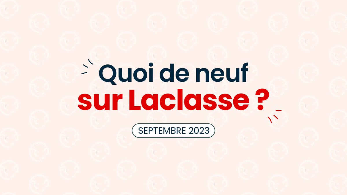 👋Quoi de neuf sur laclasse.com ? 

🎉Une fonctionnalité d’actualités ? Un email partagé ? Des nouveaux icones ? 

📝Découvrez les dernières nouveautés de notre ENT en lisant notre nouvel article.
usages.blogs.laclasse.com/quoi-de-neuf-s…