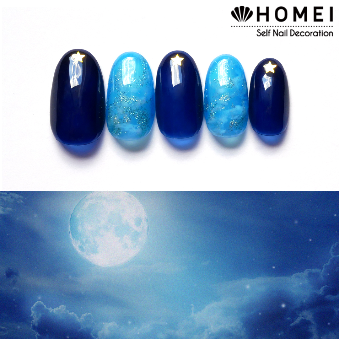 HOMEI_nail's tweet photo. ネオンカラー余らせていませんか？💙🌜

夏に大変ご好評いただいたネオンカラーのウィークリージェルですが、秋まで使えるネイルアレンジご紹介✨

#NEL17 Ocean Blue
ネオンブルーは、ネイビーと組み合わせてニュアンスネイルにすることで秋の幻想的な夜空風に💙🌜

https://t.co/6Fw2Fo6mUE https://t.co/yO0kIHGzip