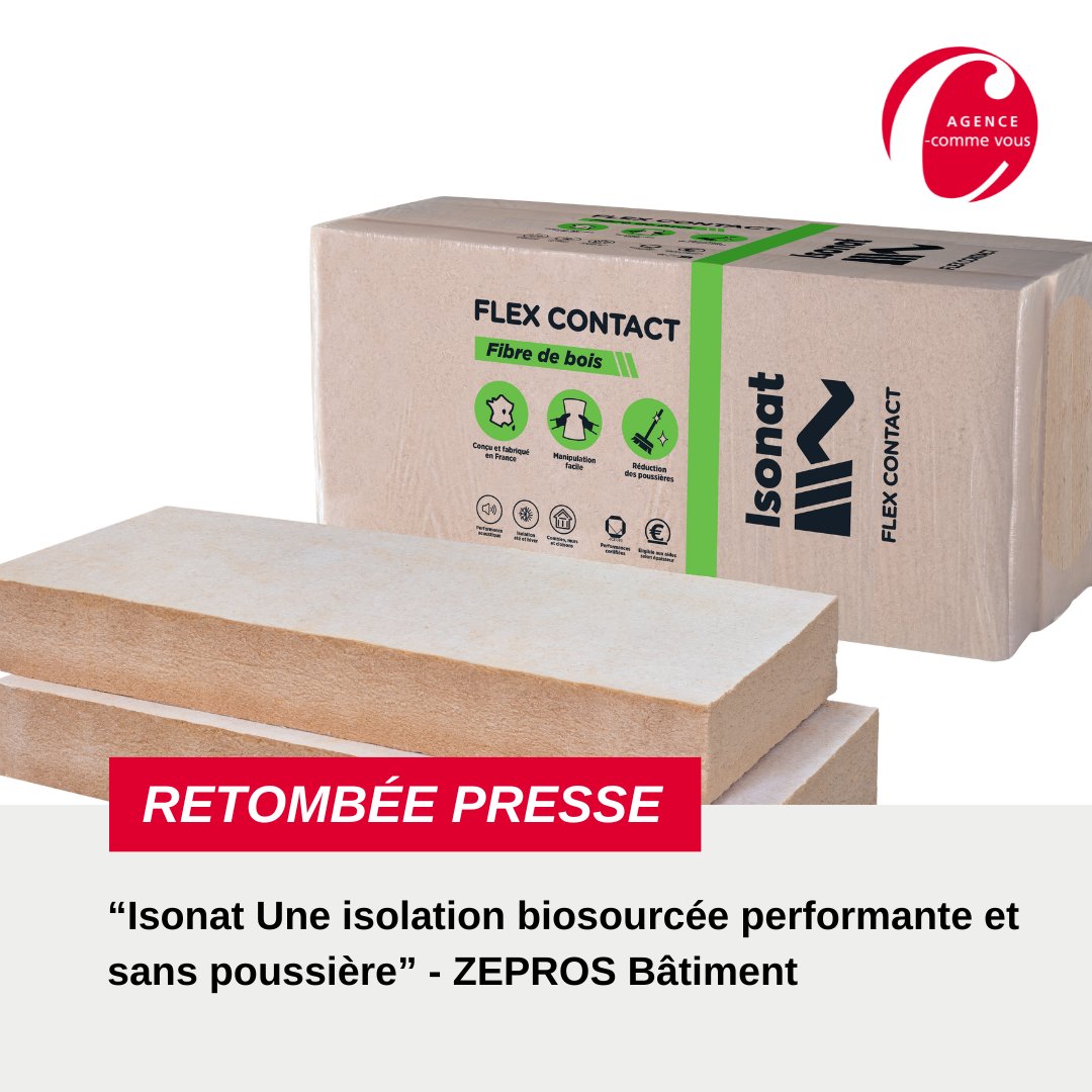 [ Retombée Presse 🖋 ] Merci à Zepros Bâti qui revient sur la gamme Flex Contact d'Isonat !
Voir tout l'article : lnkd.in/eE2EzXGE

#presse #isolat #renovation