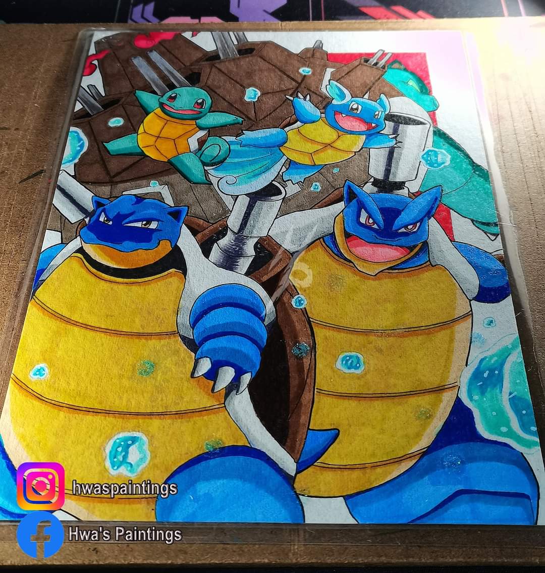 HwaPaintings's tweet photo. Pokemon Squirtle Evolution Artwork ( A5 Size )

Youtube: https://t.co/B2xAJmKr9D
Tiktok : https://t.co/w2jfmQJ2A4

 #pokemontiktok #pokemonadventures #pokemon #Squirtle #Wartortle #Blastoise #megaBlastoise #GigantamaxBlastoise #宝可梦 #宠物小精灵 #神奇宝贝 #杰尼龟 #ゼニガメ https://t.co/trQ69EktlI