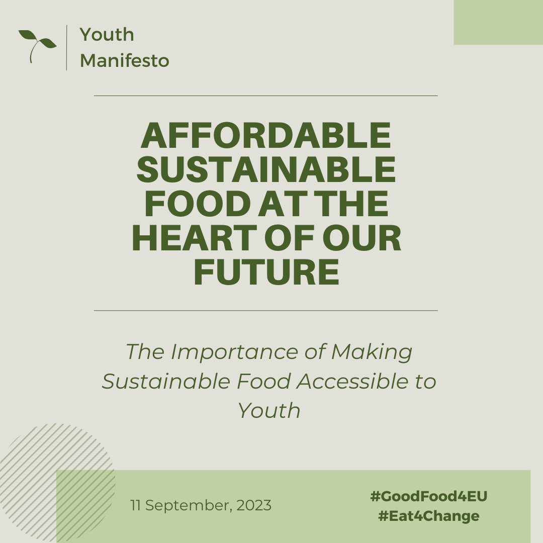 1⃣7⃣ youth organisations are urging the EU to make sustainable and healthy food the most affordable option!🫰 “We are united in the vision of a secure and sustainable future which is not possible without radically changing our food system.” ➡️wwf.eu/?11685941/Youn……