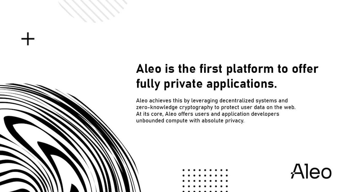 Jay83861777's tweet photo. 1/3
Discovering Aleo.
Aleo is building a user experience on the web that is both truly personal and truly private. Privacy-preserving technologies like #Aleo will reshape how we see and use our data. Get to know more in my thread to fully understand its benefits!
#whyAleo https://t.co/7uncd4Fwxo